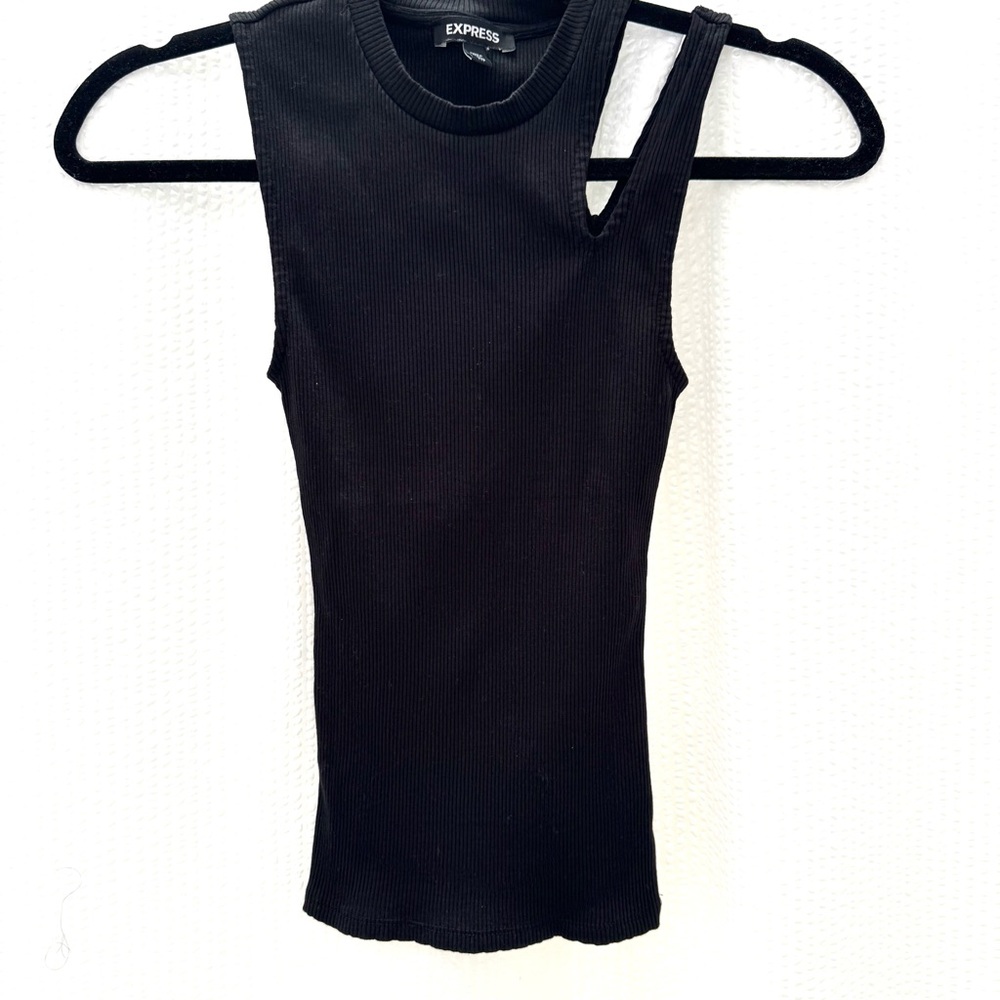 Express Black Cut Out Tank Top Size XXS